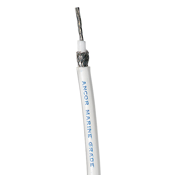 Ancor RG 8X White Tinned Coaxial Cable - 100 [151510]