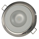 Lumitec Mirage - Flush Mount Down Light - Glass Finish/Polished SS Bezel - White Non-Dimming [113113]