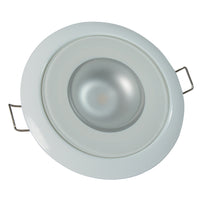 Lumitec Mirage - Flush Mount Down Light - Glass Finish/White Bezel - 2-Color White/Blue Dimming [113121]