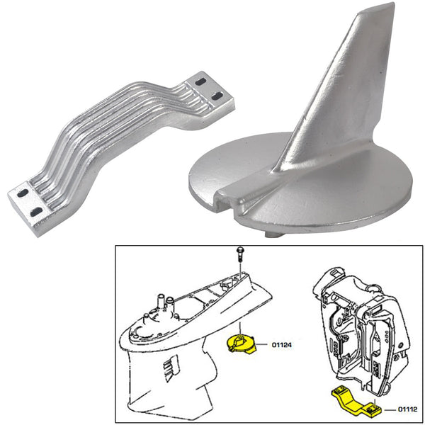 Tecnoseal Anode Kit - Yamaha 200-250HP - Zinc [21104]