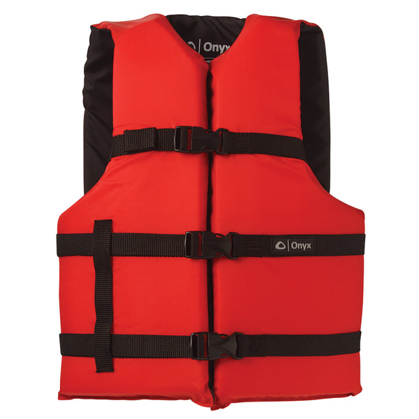 Onyx Nylon General Purpose Life Jacket - Adult Oversize - Red [103000-100-005-12]