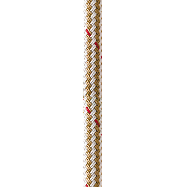 New England Ropes 5/8" Double Braid Dock Line - White/Gold w/Tracer - 35 [C5059-20-00035]