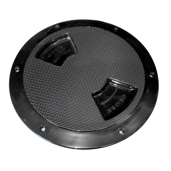 Sea-Dog Textured Quarter Turn Deck Plate - Black - 8" [336187-1]