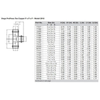 Viega ProPress 1" Copper Tee - Triple Press Connection - Smart Connect Technology [77412]