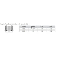 Viega ProPress 2-1/2" Copper Coupling w/Stop Double Press Connection - Smart Connect Technology [20728]