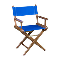 Whitecap Directors Chair w/Blue Seat Covers - Teak [60041]