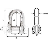 Wichard Captive Pin D Shackle - Diameter 12mm - 15/32" [01406]